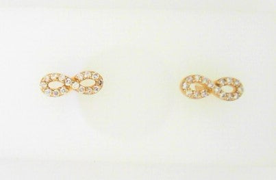 Ladies Diamond Infinity Earrings 0.20tw Round H/I SI3 Diamonds