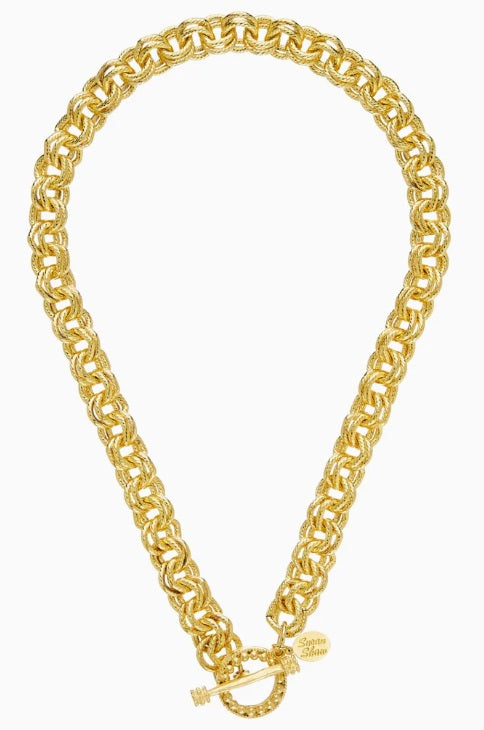 Large Toggle Double Link Chain Necklace - 18 Inches