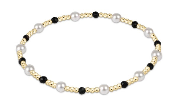 enewton Extends - Pearl Sincerity Pattern 4mm Bracelet - Black Faceted