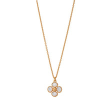 Load image into Gallery viewer, Berry Clover Double Sided Charm Necklace, 16"+2" - MOP
