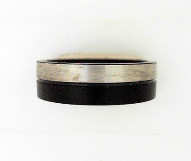 7MM Flat Cobalt Band Half Blac