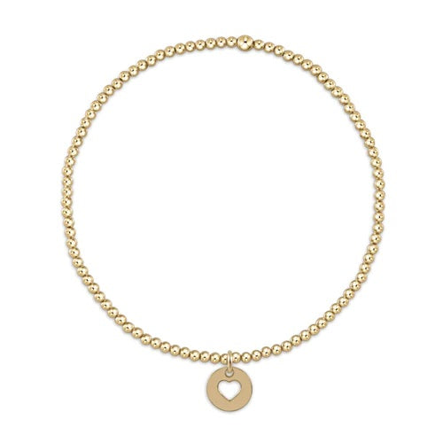 egirl Classic Gold 2MM Bead Bracelet - Love Small Gold Disc