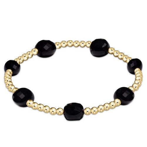 enewton Extends Admire Gold 3mm Faceted Black Onyx