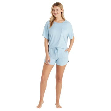 Dream Slouchy Tee Top with Shorts Lounge Set Surf Medium