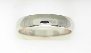 10 Karat White Gold 4mm Wedding Band Size 8