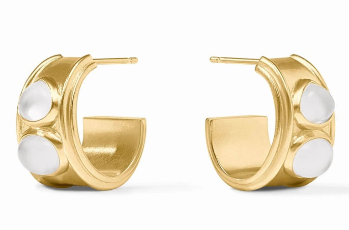 Dolce Stone Hoop - Iridscent Clear Crystal Small