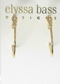 Five Bezel Cz Eternity Hoops