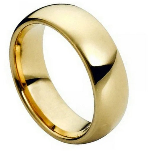 7MM Domed Polished Cobalt Band with Brushed Center Size 10