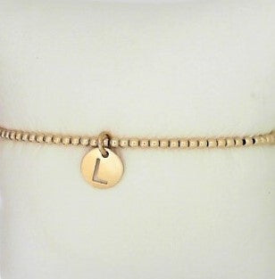 Classic Gold 2mm Respect Small Gold Disc Bracelet- L