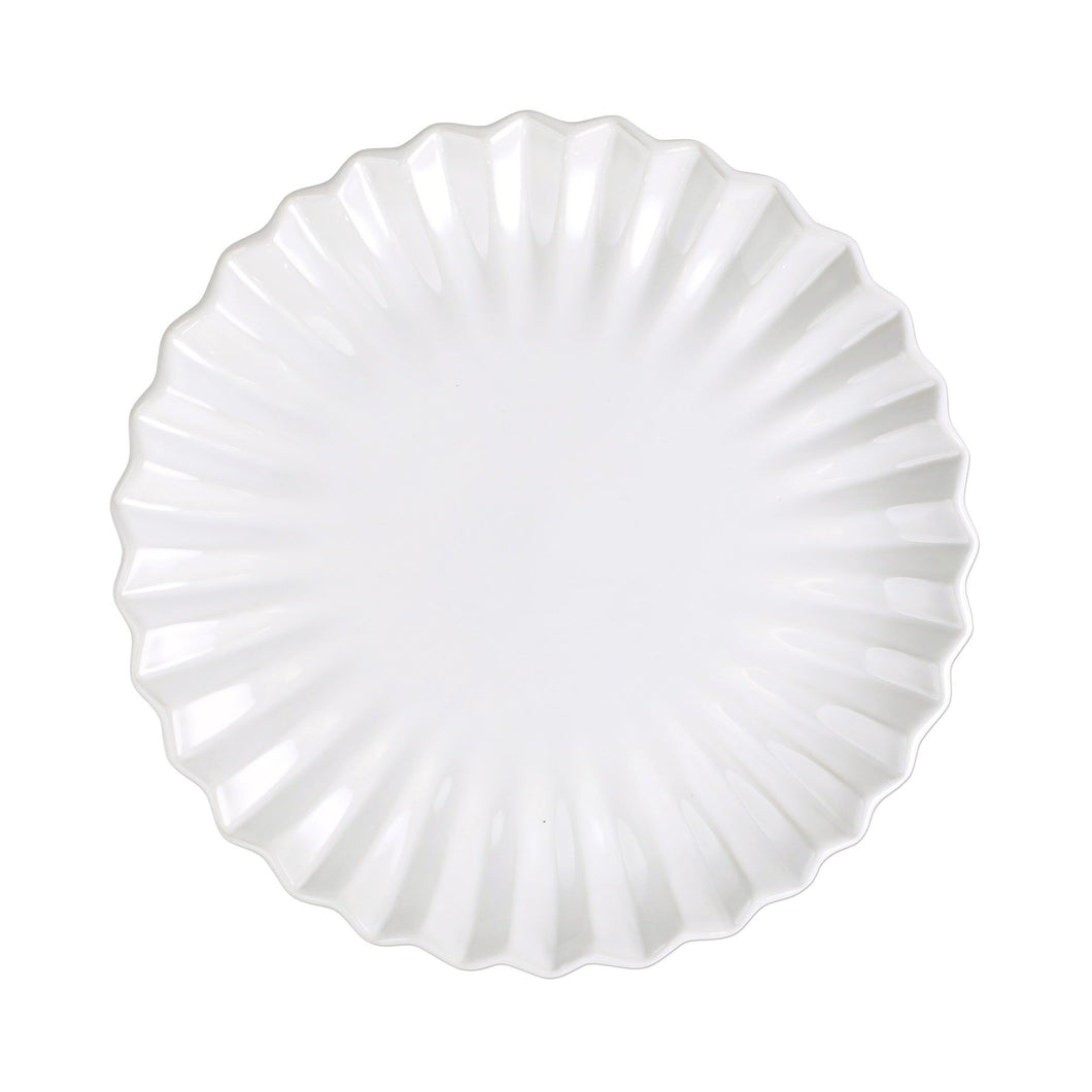 Incanto Stone White Pleated Dinner Plate