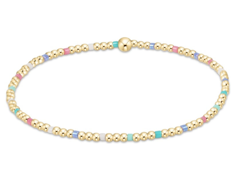 Hope Sincerity Pattern 2mm Bead Bracelet - Hot Mess