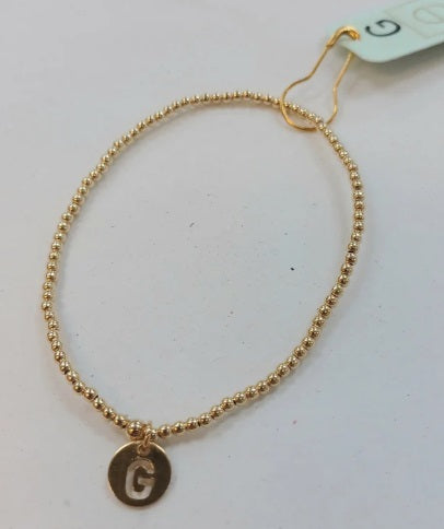 Classic Gold 2mm Respect Small Gold Disc Bracelet- G