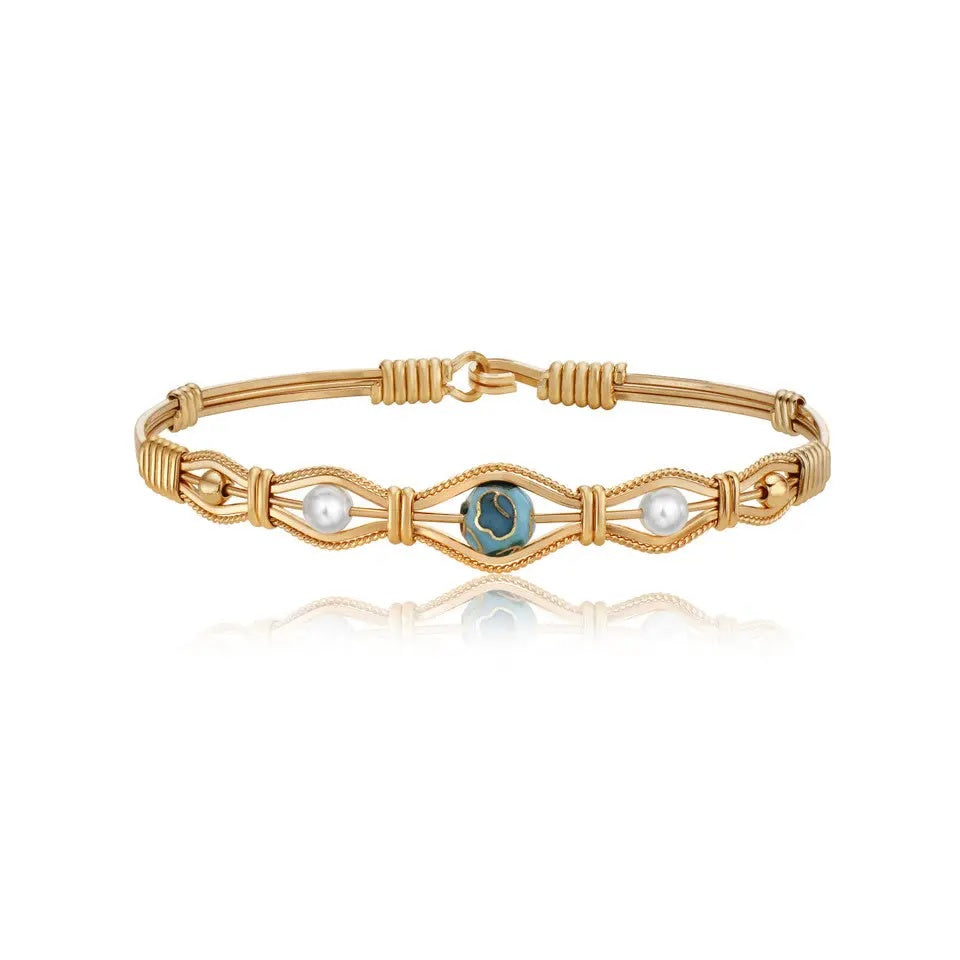 My Whole World Bracelet- 14kt Gold Artist Wire- Size 7.0