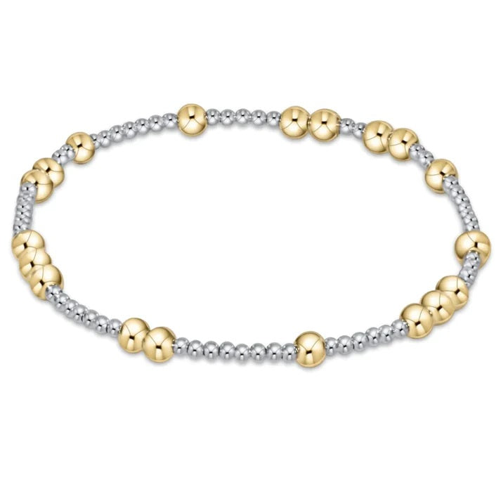 Hope Unwritten 4mm Bead Bracelet- Mixed Metal