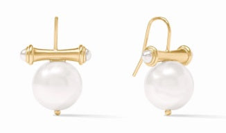 Bamboo Pearl Earring- Pearl