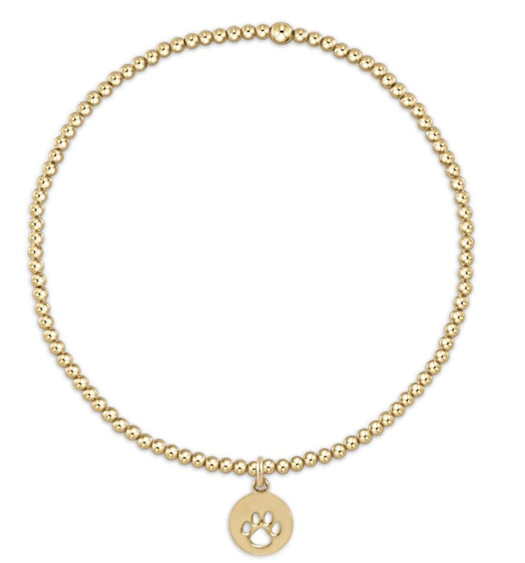 Egirl Classic 2mm Bead Bracelet- Paw Print