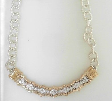 Metal: 14Karat Yellow Gold & Sterling Silver Fashion Pendant 18