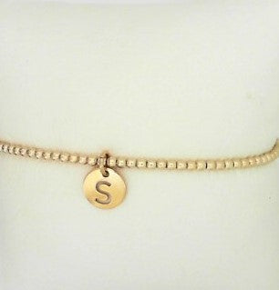 Classic Gold 2mm Respect Small Gold Disc Bracelet- S