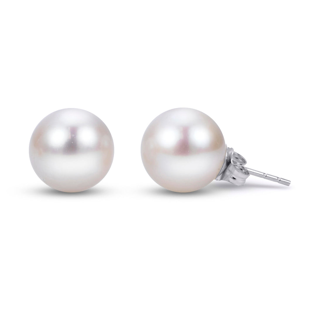 Sterling Silver FWC 8MM Freshwater Stud Earrings