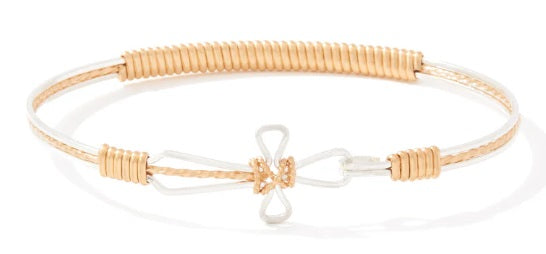 Believe Bracelet- Sterling Silver and 14K Gold Artist Wire 8.00