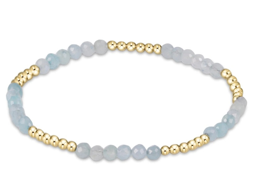 Blissful Pattern 2.5Mm Bead Bracelet - Aquamarine
