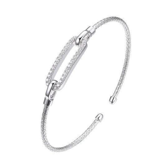 Sterling Silver 2mm Mesh Cuff