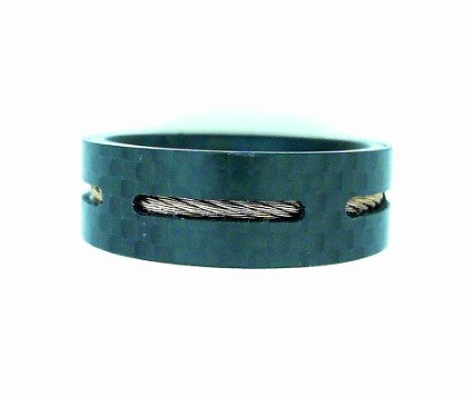 9MM  Fiber Ring With Rose Tone Wire Size 9