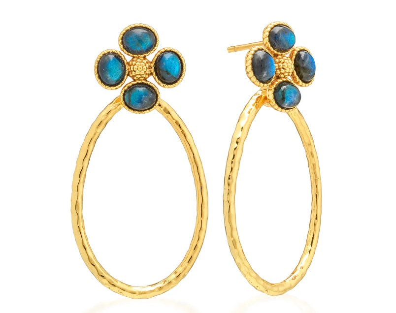 Berry Clover Teardrop Earrings