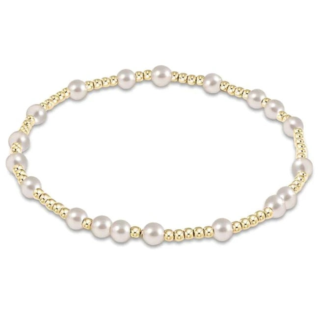 Hope Unwritten 3mm Bead Bracelet - Pearl