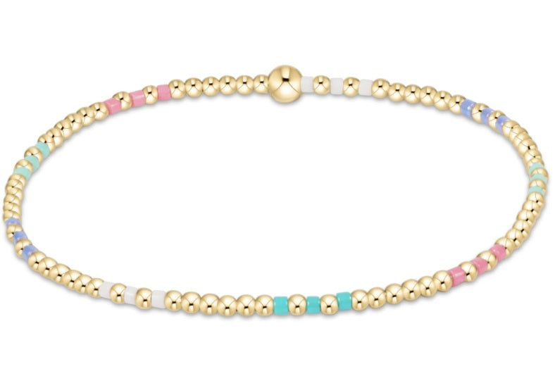 Hope Joy Pattern 2mm Bead Bracelet - Hot Mess