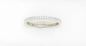 Ladies14 Karat White Gold Stackable Band With = 0.07Tw Round G/H SI2 Diamonds Size 6.5