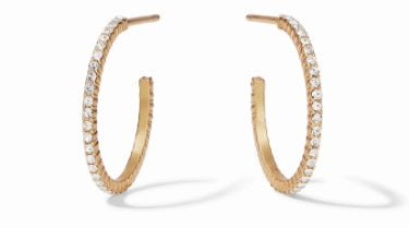 Windsor Hoop Gold Crystal - Small