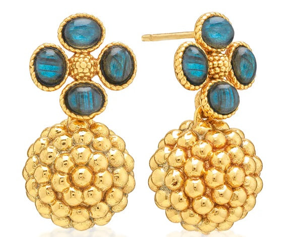 Berry Clover Drop Earrings - B