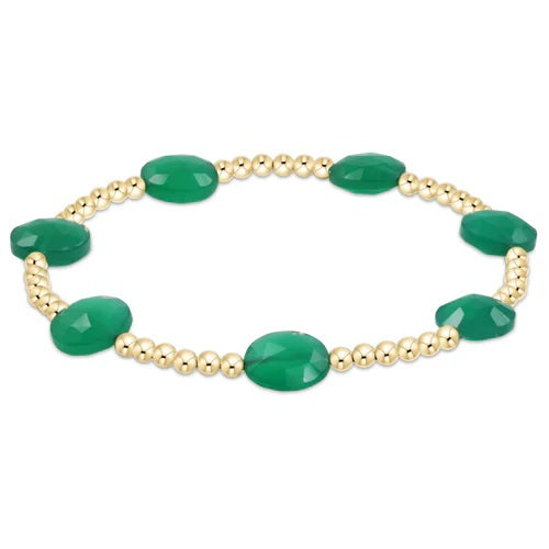 enewton Extends Admire Gold 3mm Faceted Green Onyx