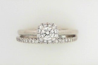 Ladies 14 Karat White Gold Diamond Set With 0.38Tw Round H/I Si2 Diamonds