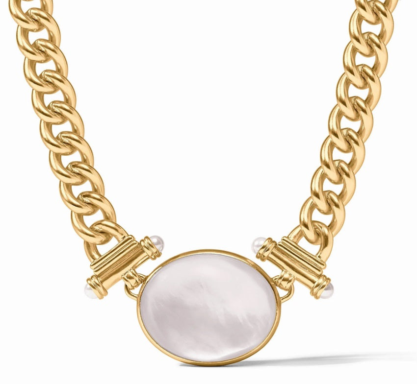 Dolce Statement Necklace - Iridescent Clear Crystal