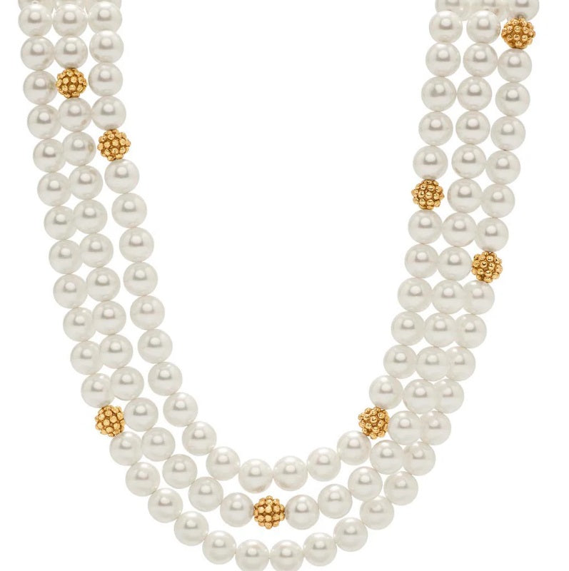 Berry & Bead Triple Strand Nec