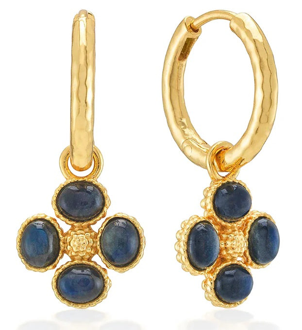 Berry Clover Hoop Earrings Wit