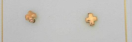 Signature Cross Small Gold Stud- Gold
