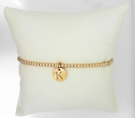 Classic Gold 2mm Respect Small Gold Disc Bracelet- K