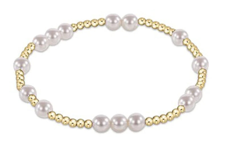 Hope Unwritten 5mm Pearl Bead Bracelet Extends