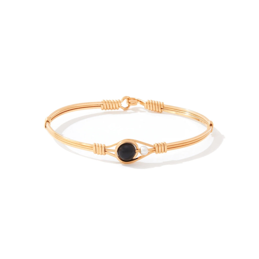 Always By My Side Bracelet 14K Gold Artist Wire / Black Onyx / 8.00