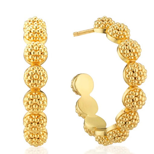 Berry Icon Small Hoop - Gold