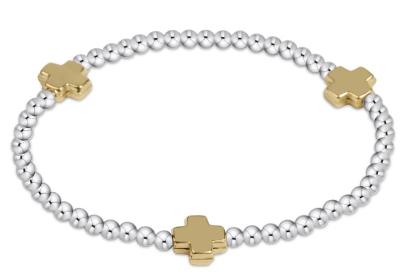 enewton Extends - Signature Cross Sterling Mixed Metal Bracelet 3mm