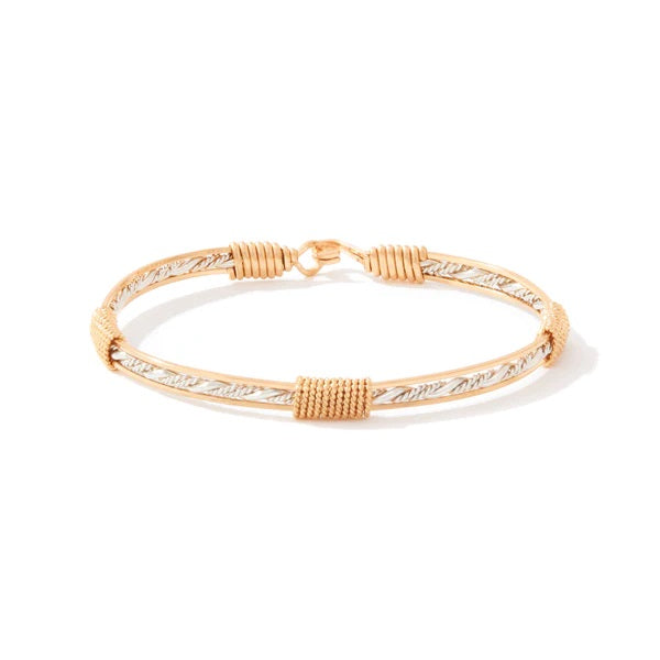 Wrapped In Love Bracelet 14K Gold Artist Wire and Sterling Silver 8.00