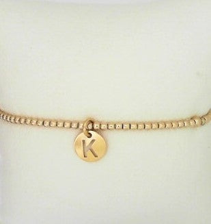 Classic Gold 2mm Respect Small Gold Disc Bracelet- K