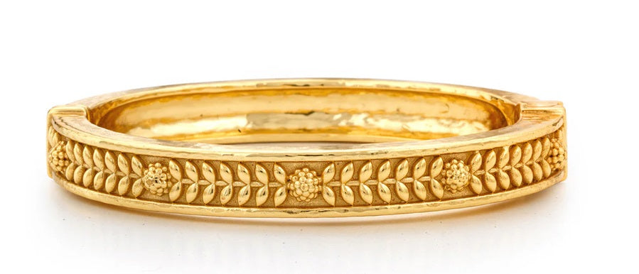 Berry Vine Hinged Bangle, S/M