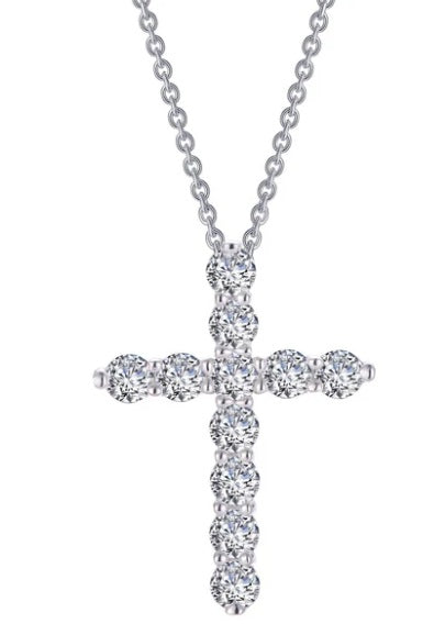 Sterling Silver Cross Necklace 18