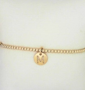 Classic Gold 2mm Respect Small Gold Disc Bracelet- M