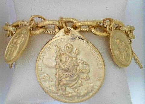 Gold Chain Asst. Saint Bracelet